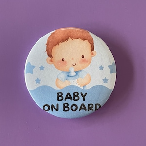 Baby On Board Button Pin