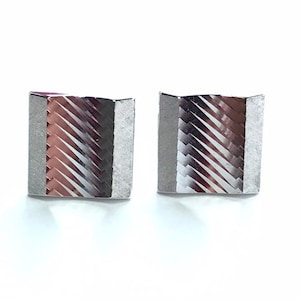 Silver Diamond Cut Cufflinks