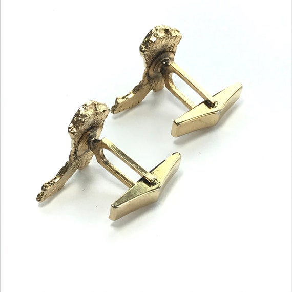 Gold CowBoy Boots Cufflinks - image 3