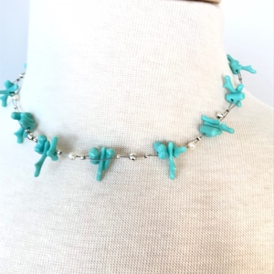 Faux turquoise necklace