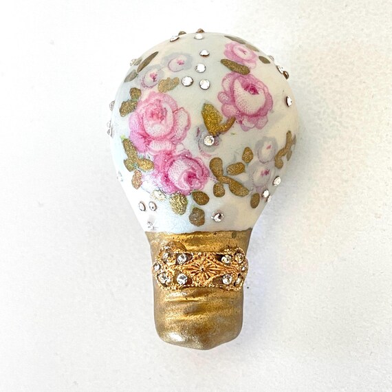 Floral Light Bulb Brooch