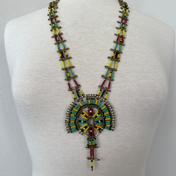Native American Bead Necklace - image 7