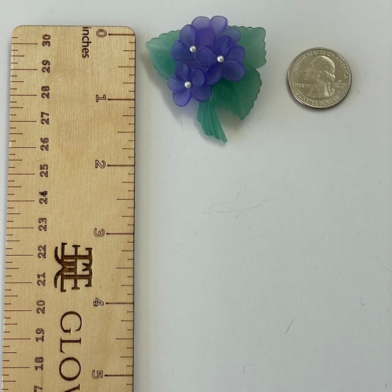Purple Floral Brooch - image 4