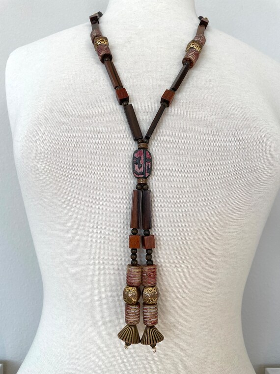 Wooden bead necklace - image 4