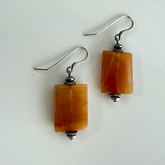 Red Aventurine Dangle Earrings - image 2