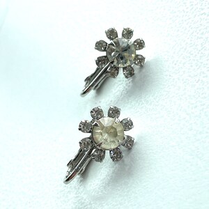 Rhinestone clip on earrings