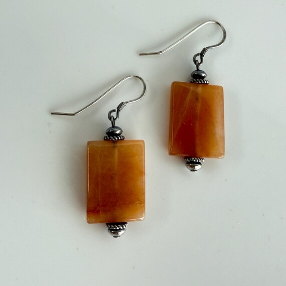 Red Aventurine Dangle Earrings - image 3