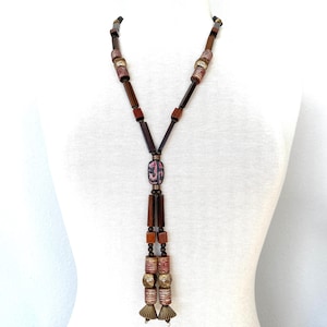 Wooden bead necklace