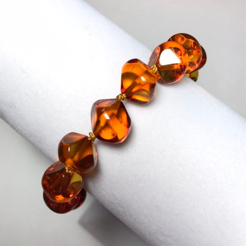 Amber lucite bracelet