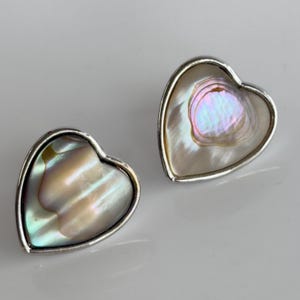 Heart Abalone Earrings
