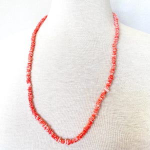 Coral Chip Bead Necklace