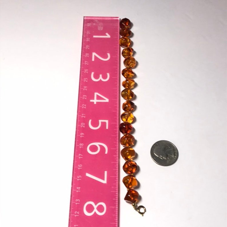 Amber lucite bracelet