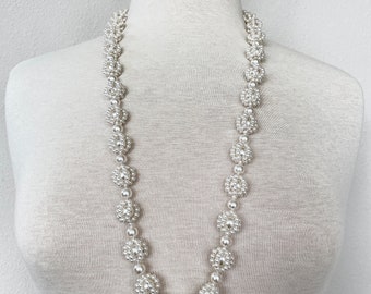 Faux pearl bead necklace