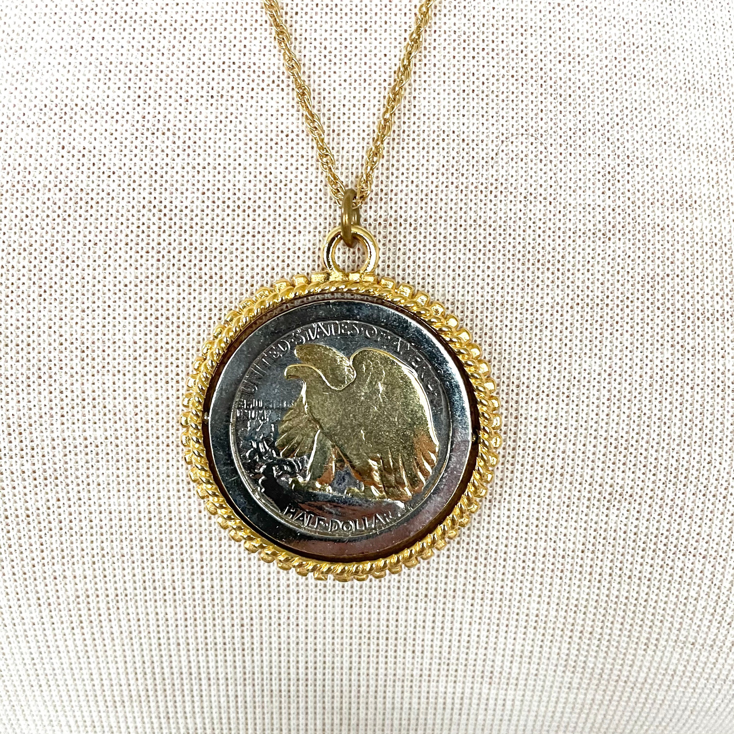 Eagle Lady Liberty Coin Necklace | Etsy 