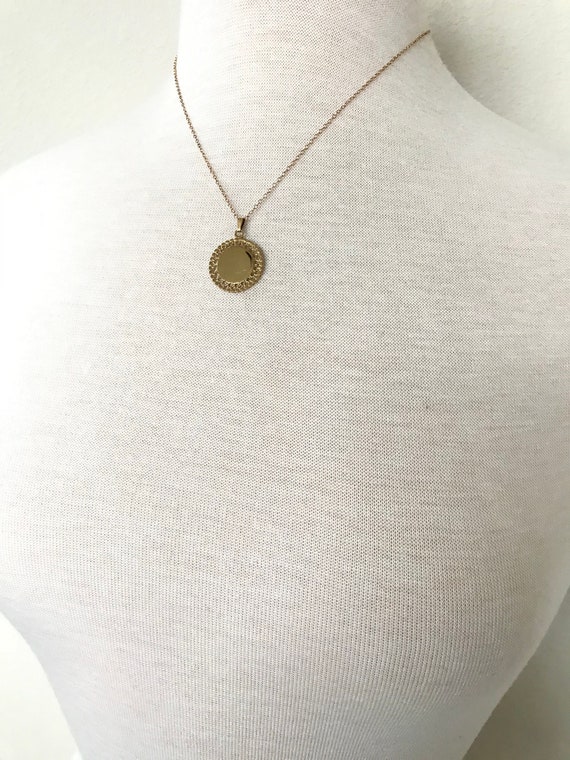 12K GF Blank Round Necklace For Engraving - image 6