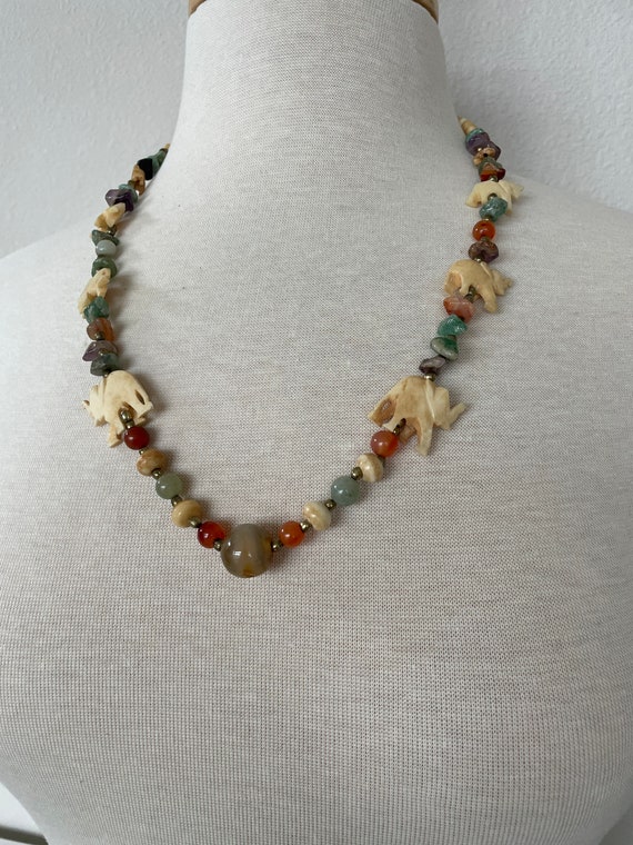 Elephant bead necklace - image 5