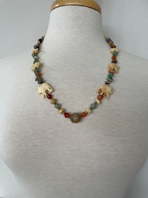 Elephant bead necklace - image 9