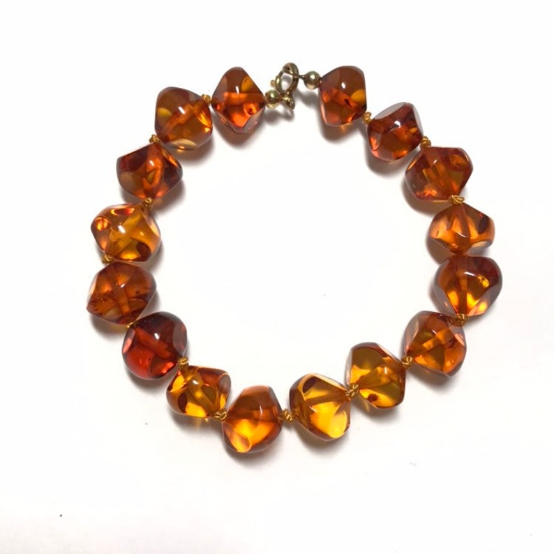 Amber lucite bracelet