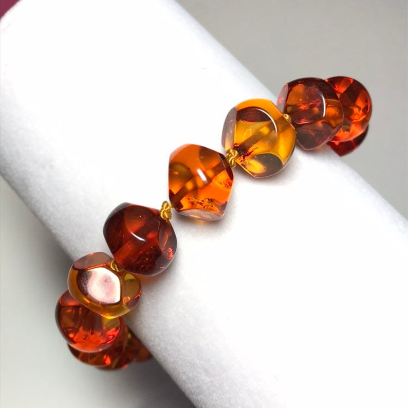 Amber lucite bracelet