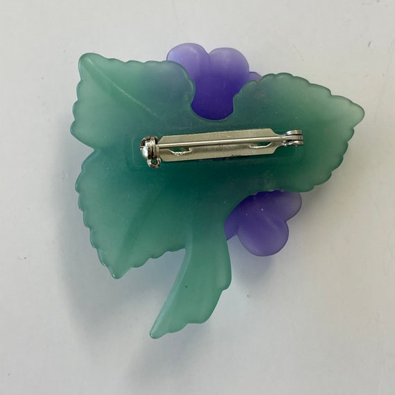 Purple Floral Brooch - image 3