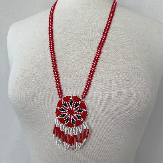 Native American Bead Necklace - image 6