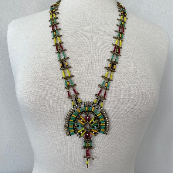 Native American Bead Necklace - image 1