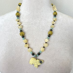 Elephant bead necklace