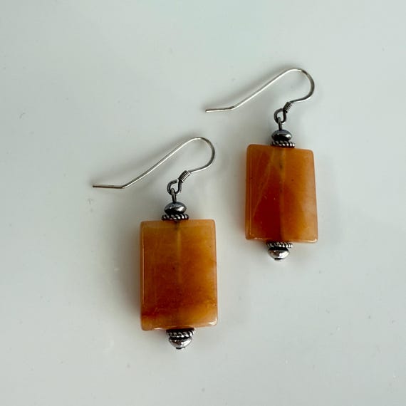 Red Aventurine Dangle Earrings - image 1