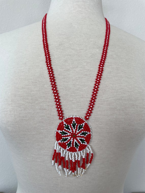 Native American Bead Necklace - image 10