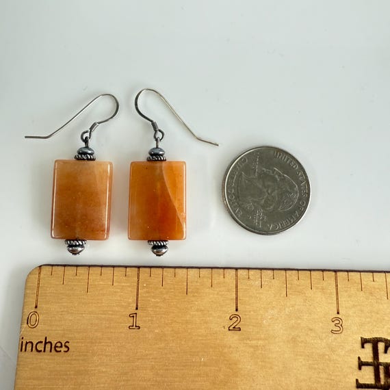 Red Aventurine Dangle Earrings - image 7