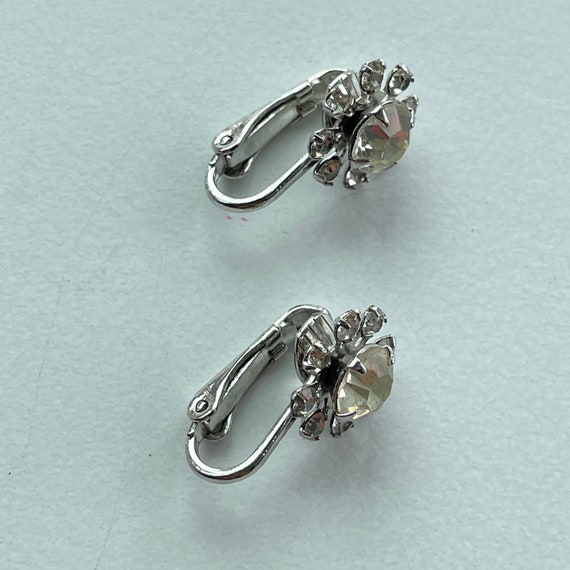 Rhinestone clip on earrings - image 2