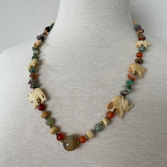 Elephant bead necklace - image 6