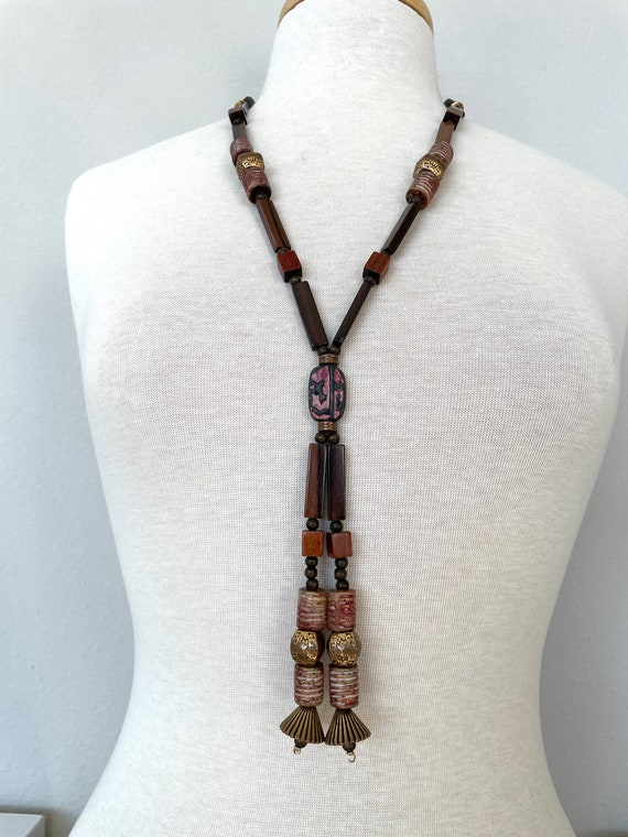Wooden bead necklace - image 6