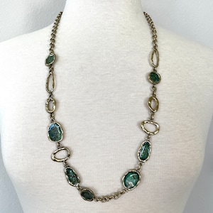 Abalone Long Necklace: Adjustable Lobster Clasp, 28 Inch