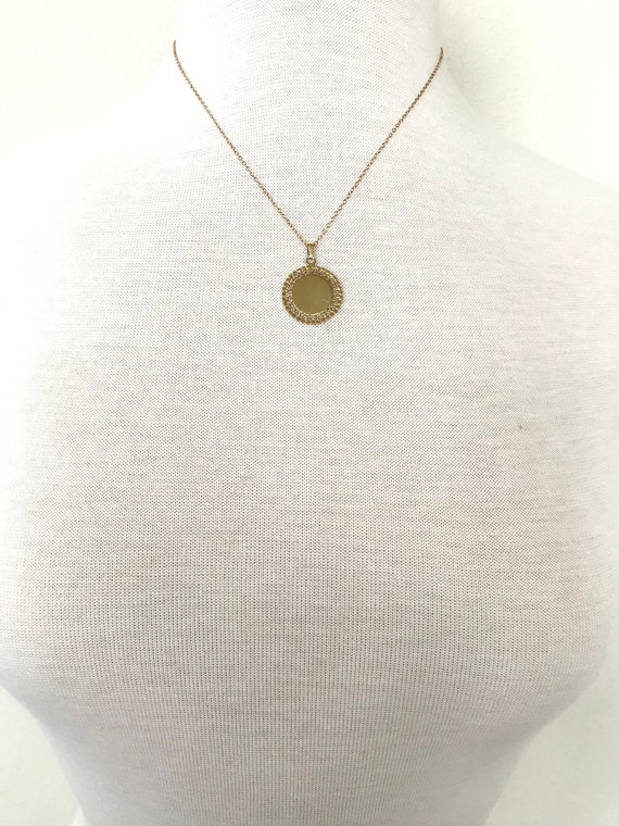 12K GF Blank Round Necklace For Engraving - image 8