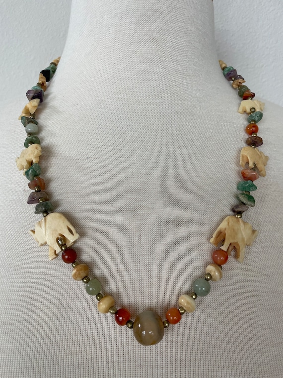 Elephant bead necklace - image 2