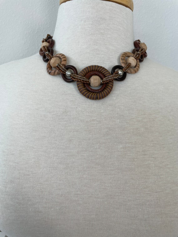 Wooden bead necklace - image 7