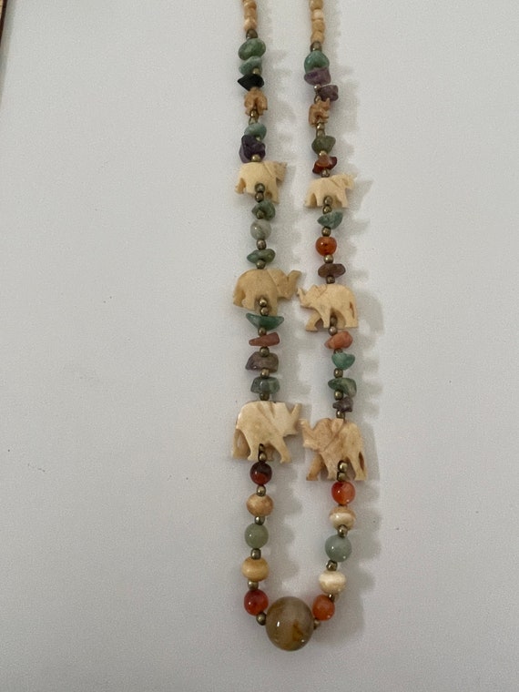 Elephant bead necklace - image 10