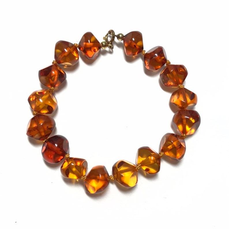 Amber lucite bracelet