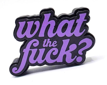 WTF Clicky Fidget Toy (Holographic Black & Purple)