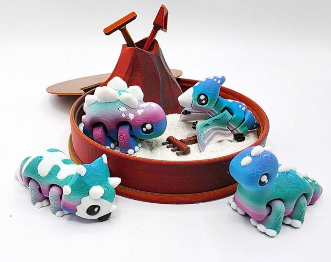 Dinosaur & Volcano Bundle (Northern Lights)
