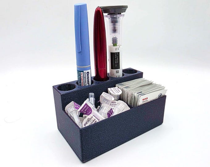 5 Pen + Needle & Alcohol Swab Organizer (Midnight Sparkle)