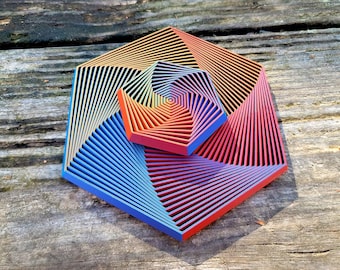 Hex Fidget Toy - Neon