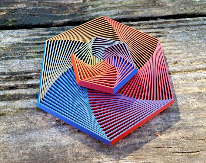 Hex Fidget Toy - Neon
