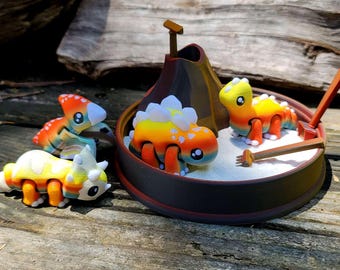 Dinosaur & Volcano Bundle (Desert Sunset)