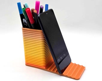 Pen Cup & Phone Stand (Falling Leaves)