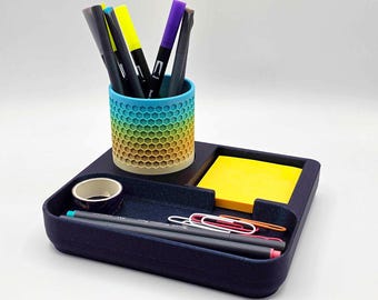 Desk Organizer for Pens & Post-It Notes (Beach)