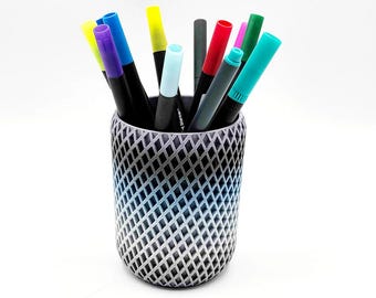 Diamond Pen Cup (Stone Gray)