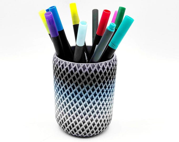Diamond Pen Cup (Stone Gray)