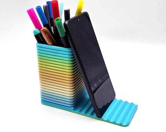 Pen Cup & Phone Stand (Beach)